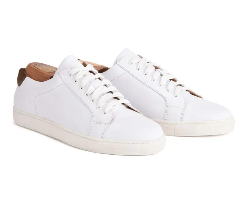 Zapatillas blancas de piel para hombre Inglewood-Bexley Discount
