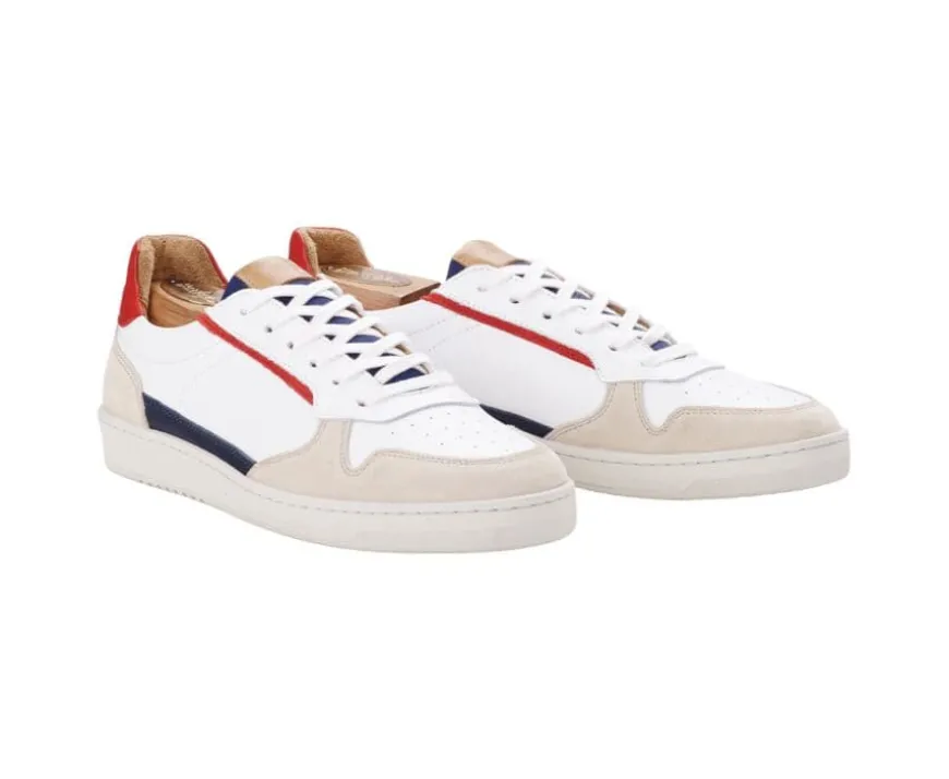 Zapatillas de hombre Azul Blanco y Rojo Kolora-Bexley Flash Sale
