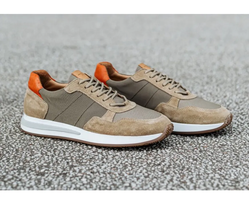 Zapatillas de hombre Caqui Claro & Terciopelo Beis Nirranda Ii-Bexley Cheap