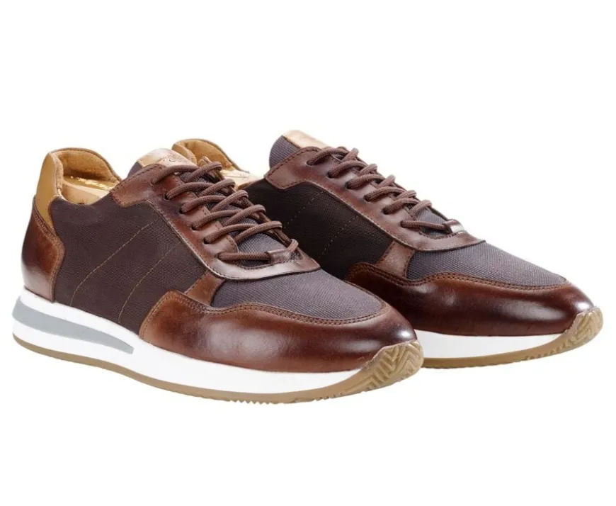 Zapatillas de hombre Chocolate y Piel Castaña oscura patinada Nirranda Ii-Bexley Best