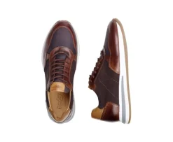 Zapatillas de hombre Chocolate y Piel Castaña oscura patinada Nirranda Ii-Bexley Best