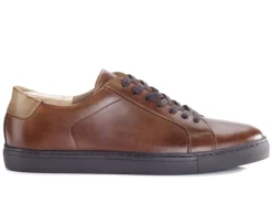 Zapatillas de hombre de piel Castaño patinado Inglewood-Bexley Online