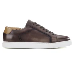 Zapatillas de hombre de piel Chocolate patinado Inglewood-Bexley Cheap