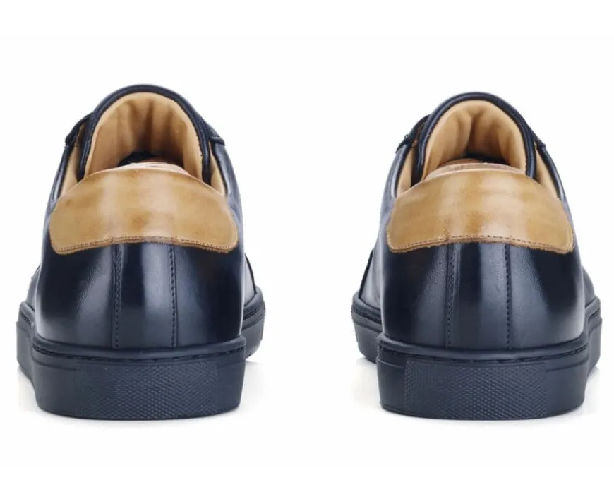 Zapatillas de hombre de piel Negro Inglewood-Bexley Hot