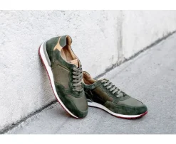 Zapatillas de hombre de terciopelo Caqui Canberra Ii-Bexley Best