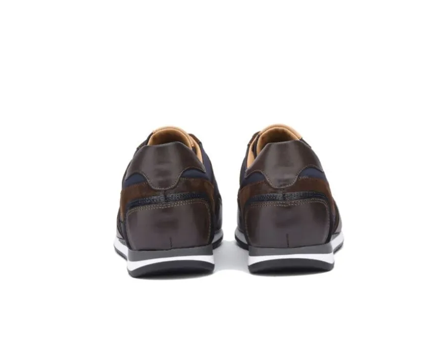 Zapatillas de hombre de terciopelo Chocolate y Azul marino Corunna-Bexley Store
