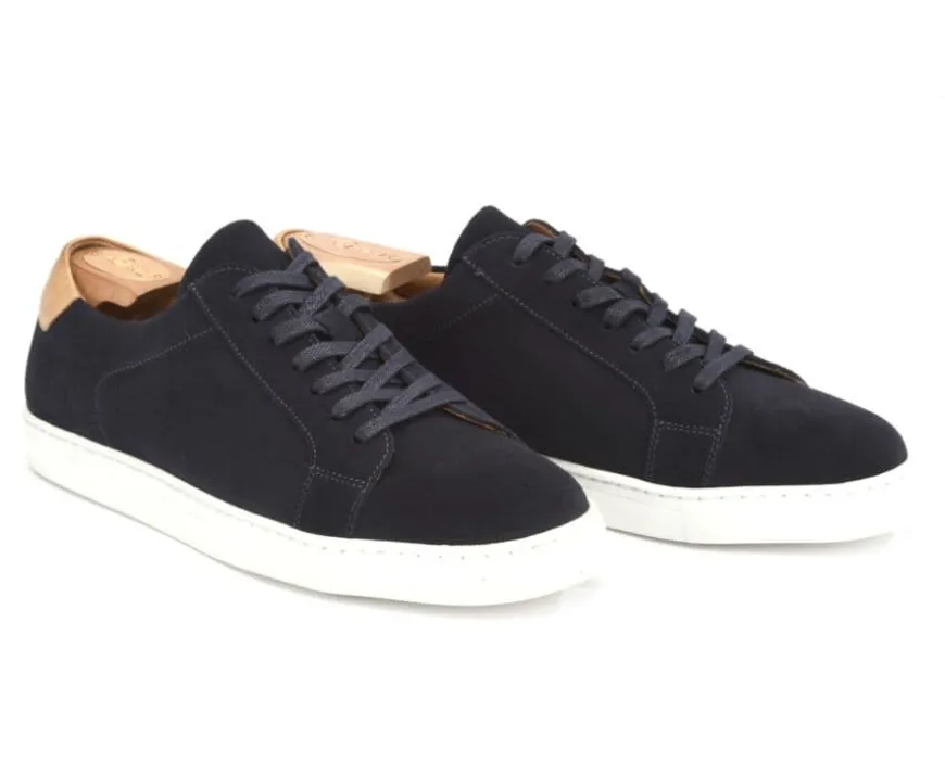Zapatillas de hombre de terciopelo Azul marino Inglewood-Bexley Hot