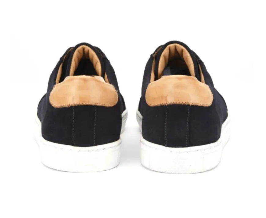 Zapatillas de hombre de terciopelo Azul marino Inglewood-Bexley Hot