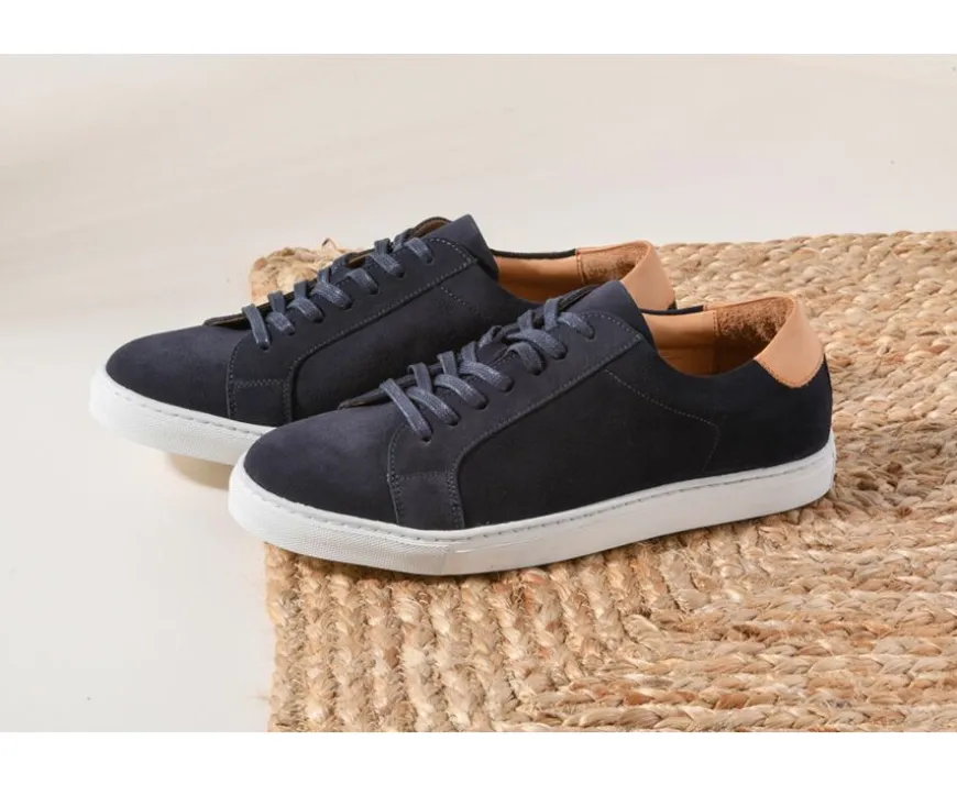 Zapatillas de hombre de terciopelo Azul marino Inglewood-Bexley Hot