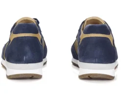 Zapatillas de hombre de Terciopelo Azul y Caqui Canberra Ii-Bexley Discount