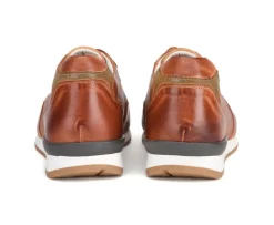 Zapatillas de hombre en piel Castaño patinado Canberra-Bexley Cheap