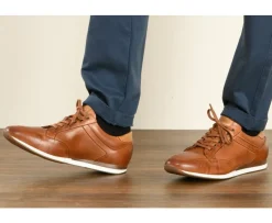 Zapatillas de hombre en piel Castaño patinado Belbara-Bexley Best