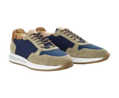 Zapatillas de hombre Marino & Terciopelo Caqui Nirranda Ii-Bexley Clearance