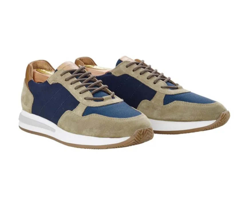 Zapatillas de hombre Marino & Terciopelo Caqui Nirranda Ii-Bexley Clearance
