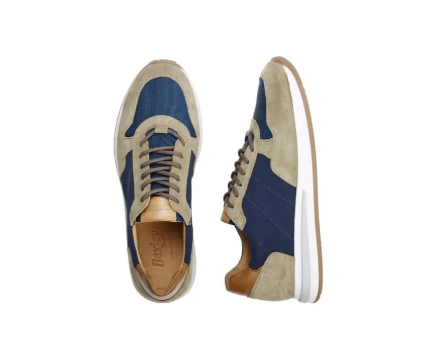 Zapatillas de hombre Marino & Terciopelo Caqui Nirranda Ii-Bexley Clearance