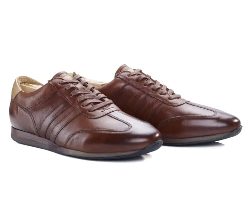 Zapatillas de piel Chocolate patinado Bockara-Bexley Store