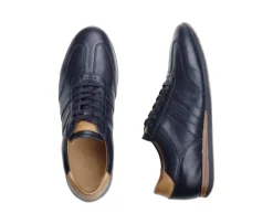 Zapatillas de piel Negro patinado Bockara-Bexley Clearance
