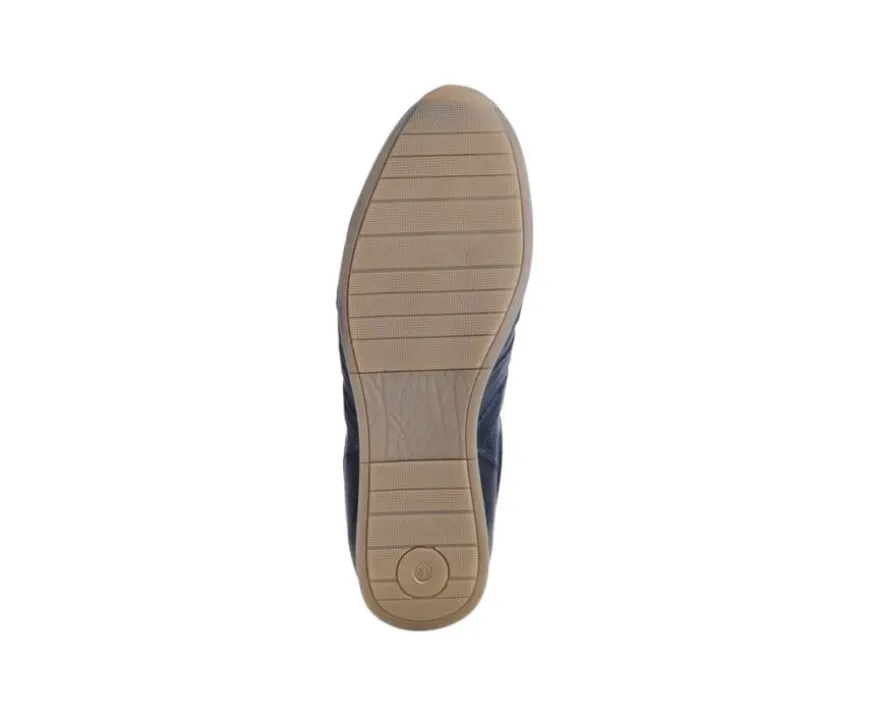 Zapatillas de piel Negro patinado Bockara-Bexley Clearance