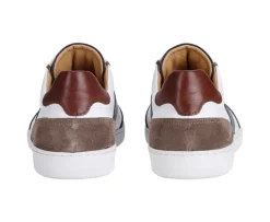 Zapatillas hombre de cuero Blanco Chocolate y Marino Ballaara-Bexley Best