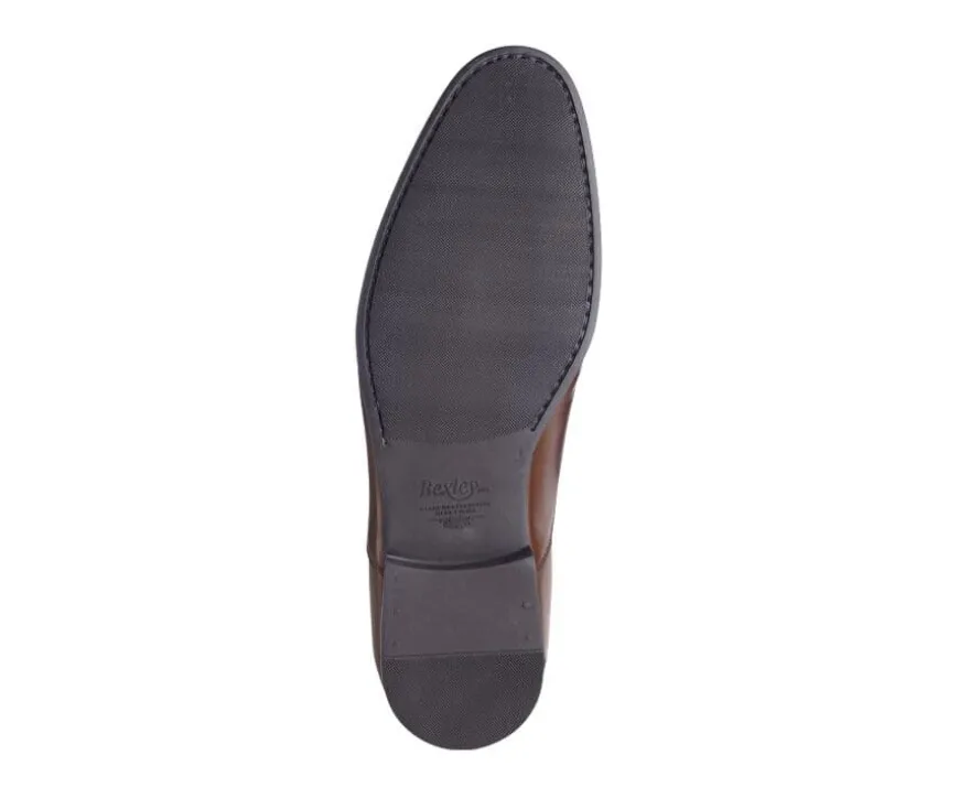 Zapato Oxford Castaño patinado para hombre con suela de caucho Lennox Gomme Urban-Bexley Best