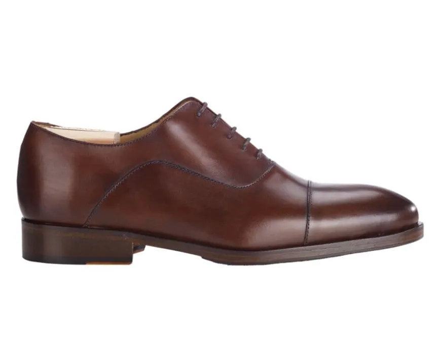 Zapato Oxford Chocolate patinado con suela de cuero con patín Grakley-Bexley Clearance