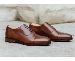 Zapato Oxford Coñac Patinado con suela de cuero Grakley-Bexley Online