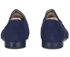 Zapato Oxford de terciopelo Azul Marine para hombre Suela de caucho Lennox Gomme Urban-Bexley New