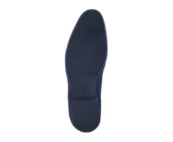 Zapato Oxford de terciopelo Azul Marine para hombre Suela de caucho Lennox Gomme Urban-Bexley New