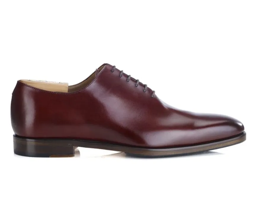 Zapato Oxford para hombre Burdeos Brillante con suela de cuero con patin Bellagio Patin-Bexley Hot