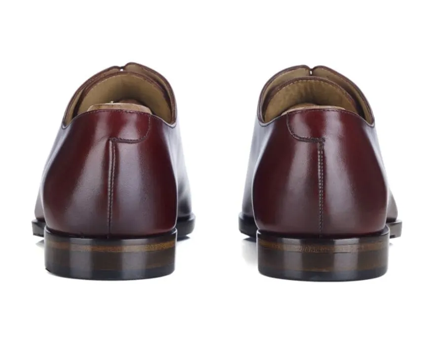 Zapato Oxford para hombre Burdeos Brillante con suela de cuero con patin Bellagio Patin-Bexley Hot