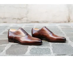 Zapato Oxford para hombre Coñac patinado Tremezzo Patin-Bexley New