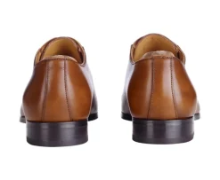 Zapato Oxford para hombre con suela de piel Coñac patinado Ringwood-Bexley Online