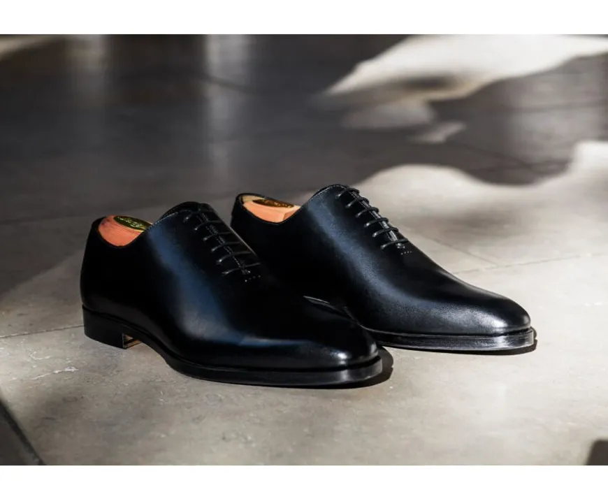 Zapato Oxford para hombre Negro con suela de cuero con patin Bellagio Patin-Bexley Flash Sale
