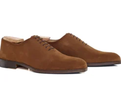 Zapato Oxford para hombre Suela de piel Terciopelo Coñac Peter Patin-Bexley Shop