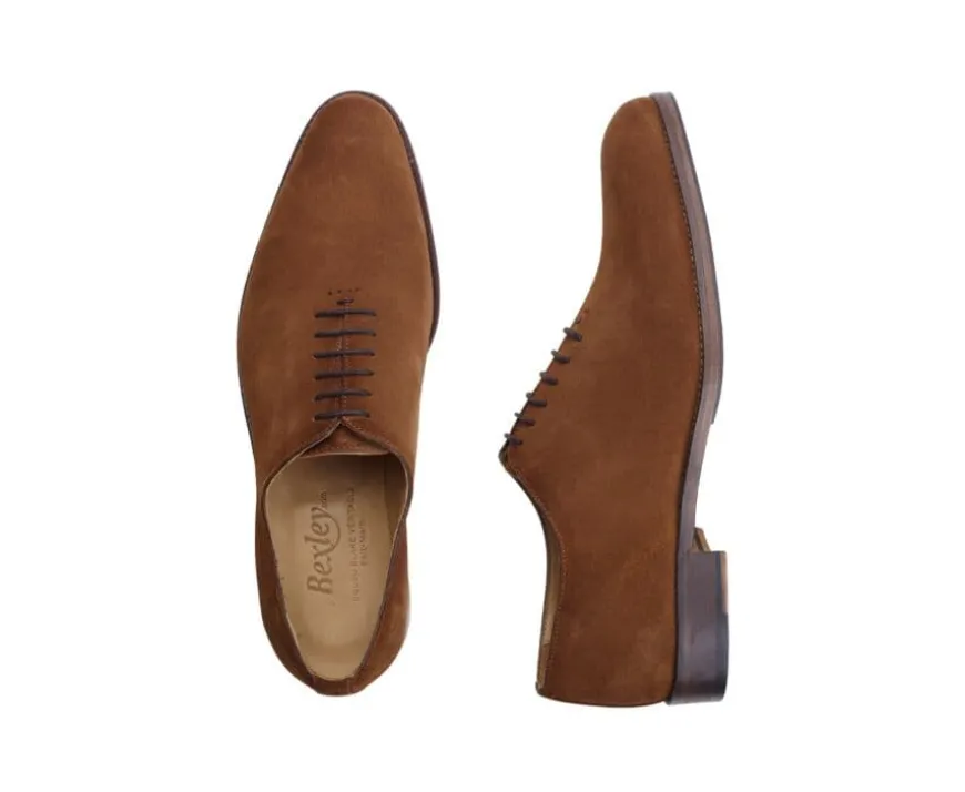 Zapato Oxford para hombre Suela de piel Terciopelo Coñac Peter Patin-Bexley Shop