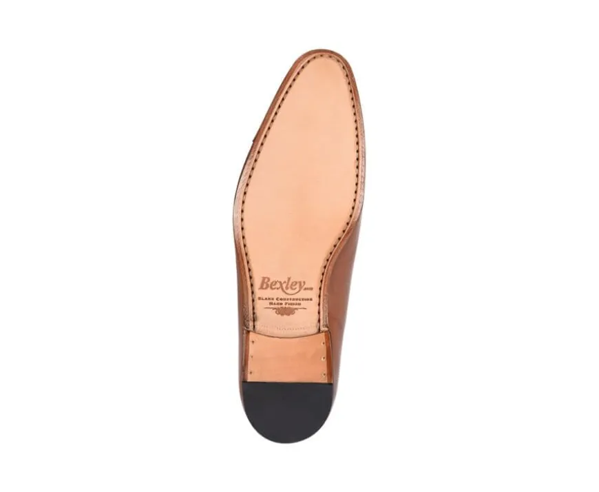Zapato Oxford para hombre Suela de piel Castaño patinado Ringwood-Bexley Discount