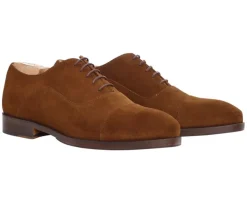 Zapato Oxford Terciopelo Habana con suela de cuero con patín Grakley-Bexley Clearance