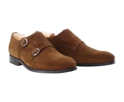 Zapatos de hombre con doble hebilla Terciopelo Habana Chigwell-Bexley Clearance