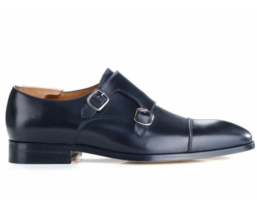 Zapatos de hombre negros con doble hebilla Cheddington-Bexley Fashion