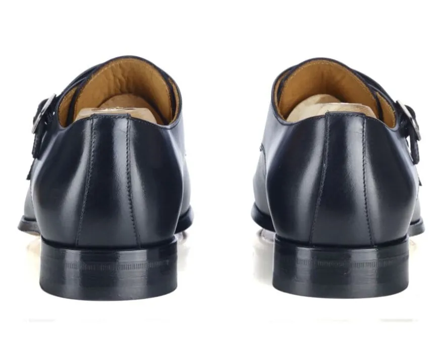 Zapatos de hombre negros con doble hebilla Cheddington-Bexley Fashion