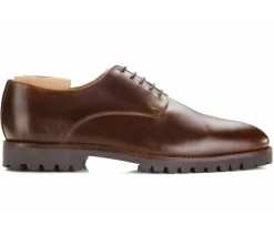 Zapatos derby Chocolate para hombre con suela de goma Bushey Gomme-Bexley New