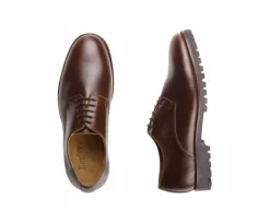 Zapatos derby Chocolate para hombre con suela de goma Bushey Gomme-Bexley New