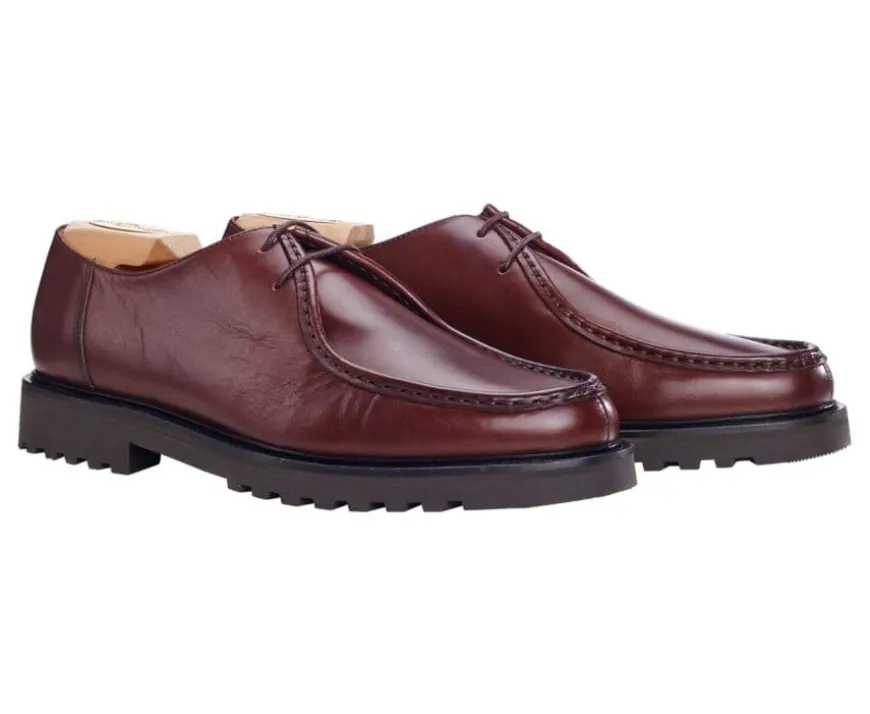 Zapatos derby Chocolate Patinado para hombre con suela de goma Colney Ii Gomme-Bexley Cheap