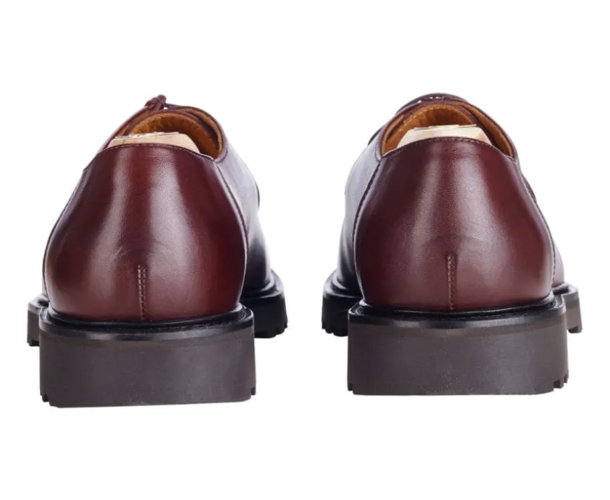 Zapatos derby Chocolate Patinado para hombre con suela de goma Colney Ii Gomme-Bexley Cheap