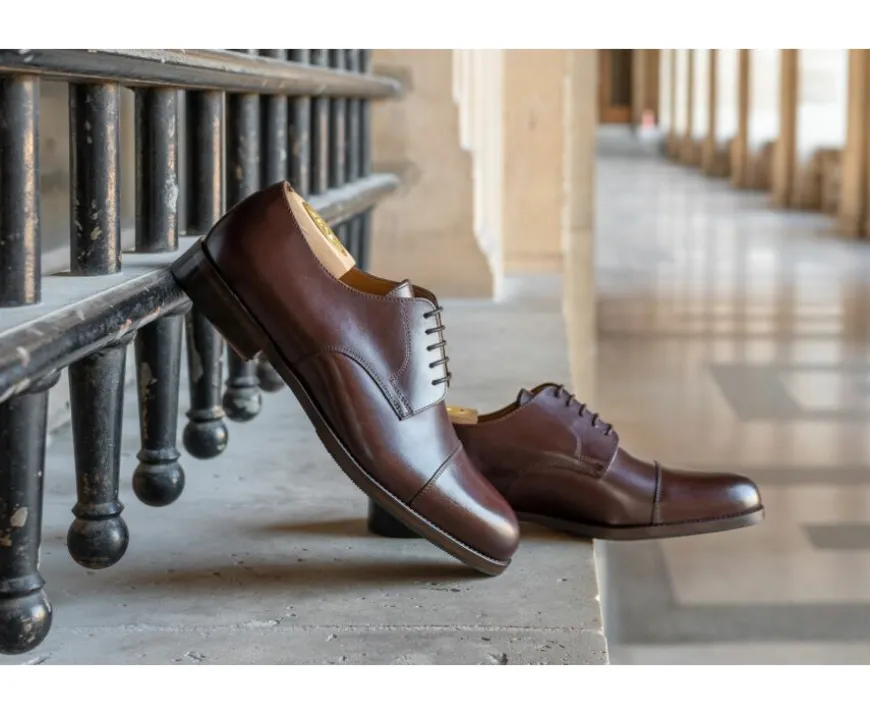 Zapatos derby de hombre Burdeos con suela de cuero Mayfair Classic Patin-Bexley Outlet