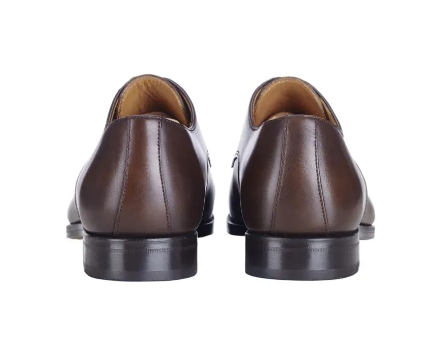 Zapatos Derby de hombre Suela de cuero Chocolate patinado Gilwell-Bexley Discount