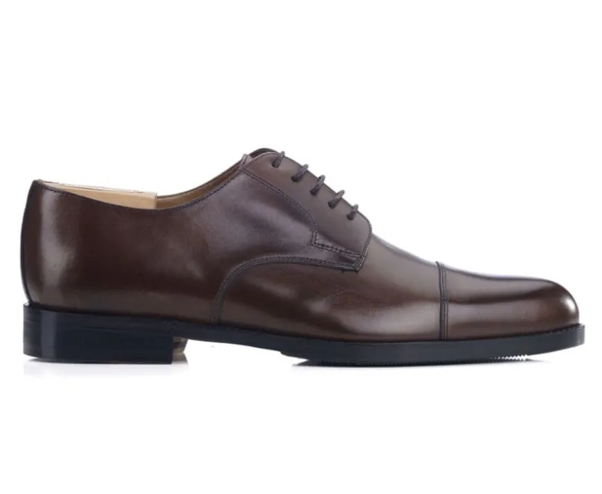 Zapatos derby hombre suela de piel con patín Chocolate patinado Mayfair Classic Patin-Bexley Online