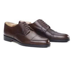 Zapatos derby hombre suela de piel con patín Chocolate patinado Mayfair Classic Patin-Bexley Online