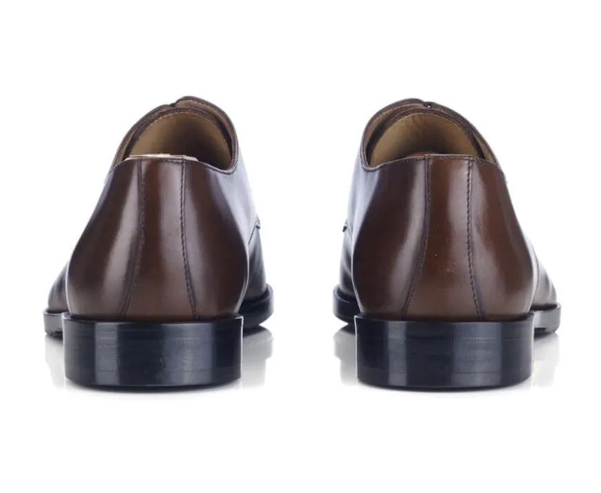 Zapatos derby hombre suela de piel con patín Chocolate patinado Mayfair Classic Patin-Bexley Online