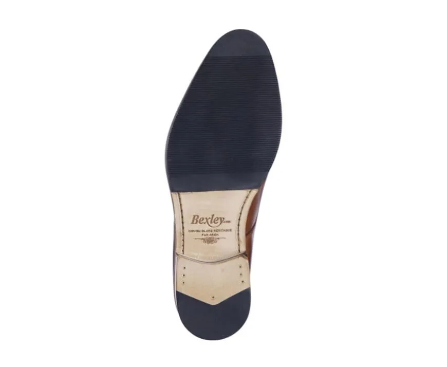 Zapatos derby hombre suela de piel con patín Coñac patinado Mayfair Classic Patin-Bexley Store